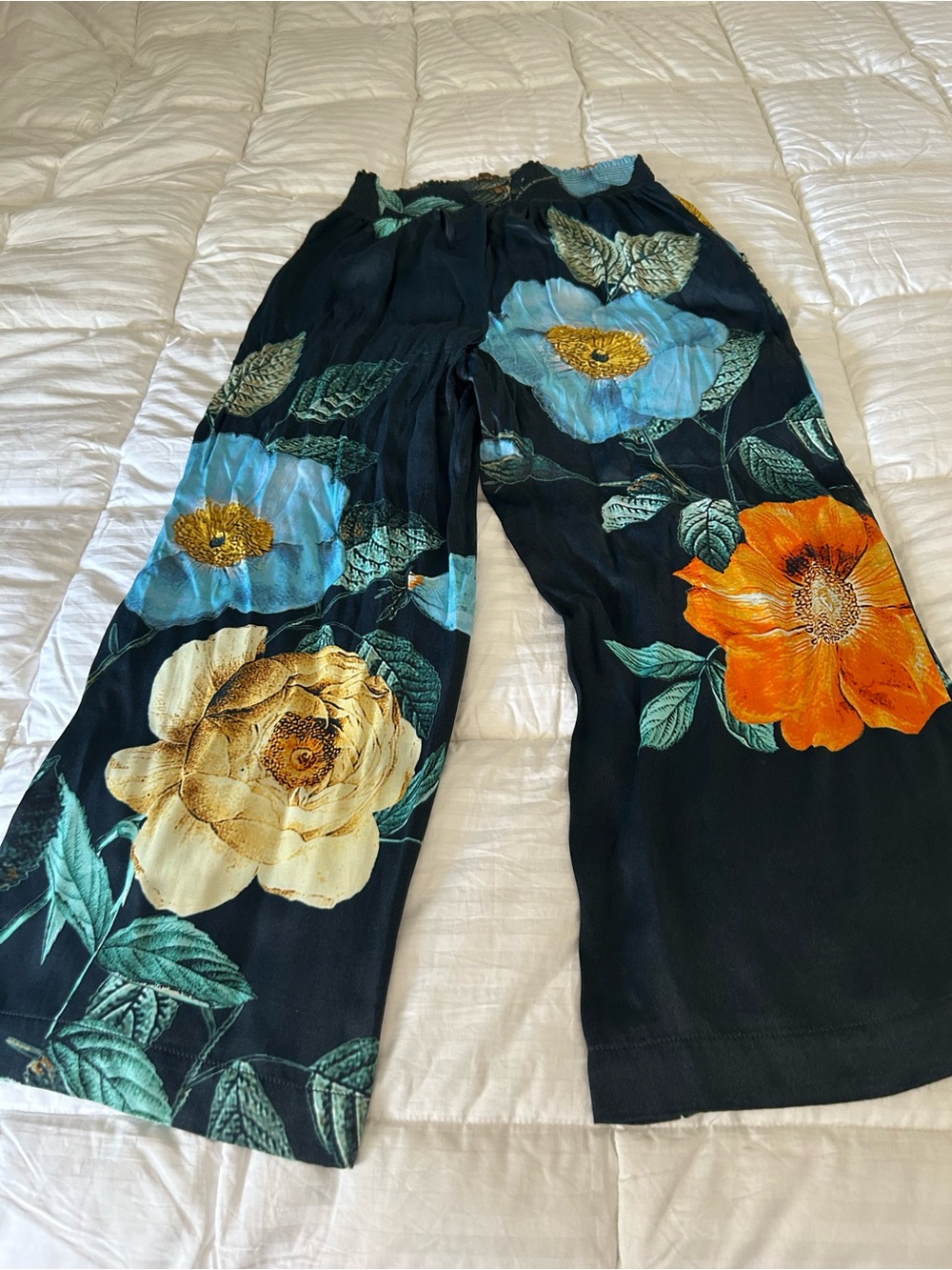 Anthropologie Saria Smocked Wide Leg Pants by Maeve - Picture 2 of 7